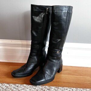 Black Heeled Boots Made in Italy Lined Size 36 Martina Donati